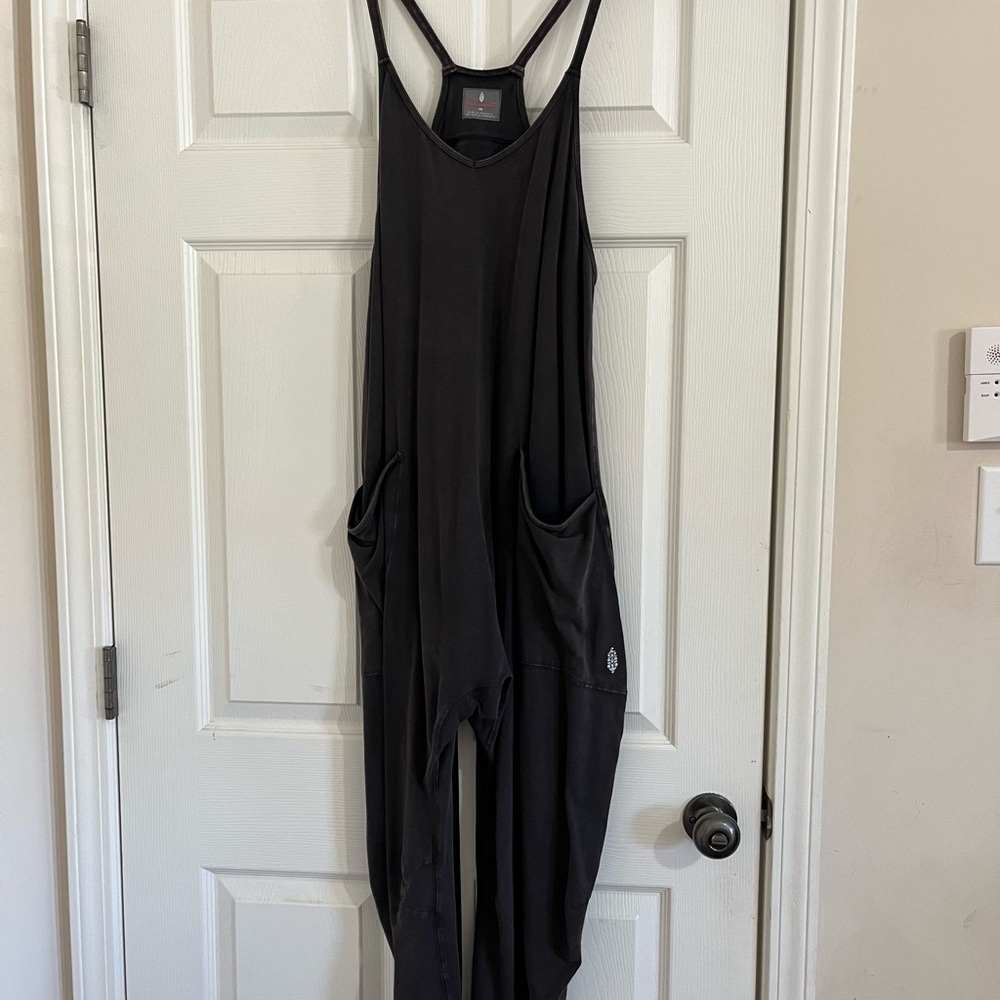 Free People Movement Hot Shot Jumpsuit - Faded Black